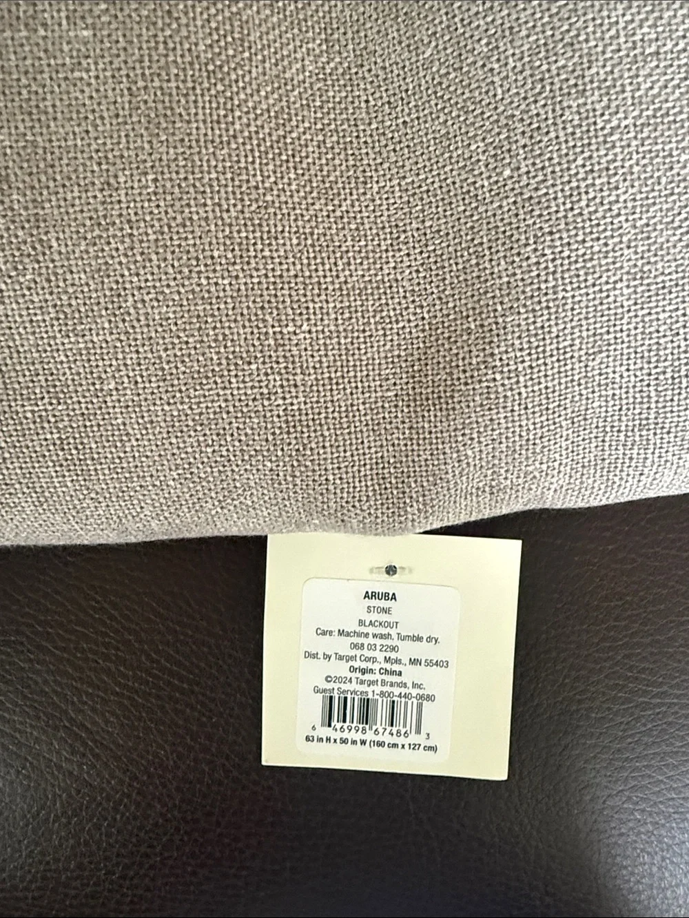 Threshold Aruba Black Out Curtain Panel . Color : Stone NWT